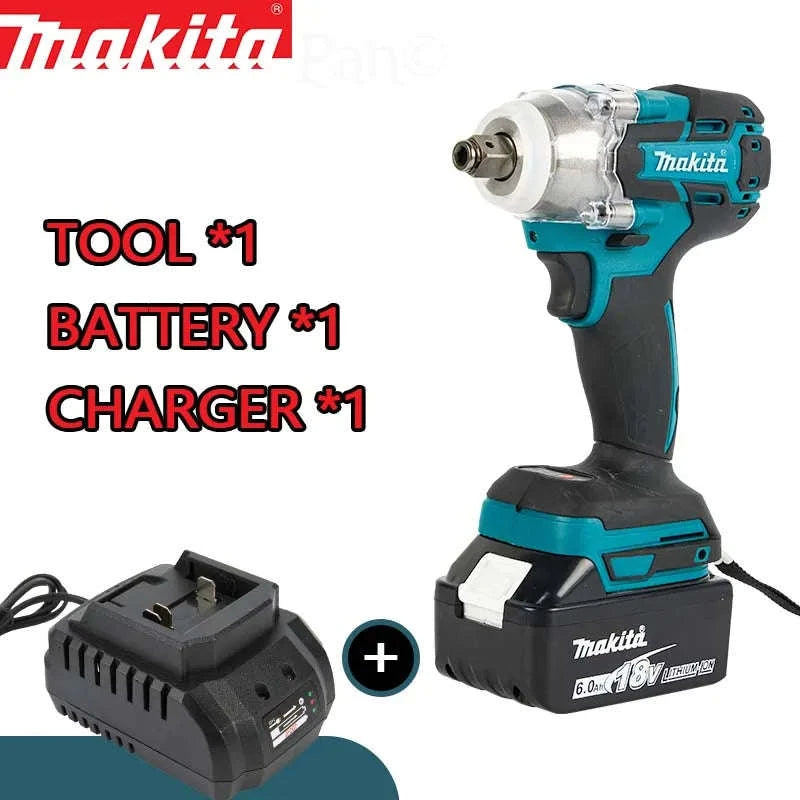 520N.M Brushless Cordless Impact Wrench-1battery 1charger / United States