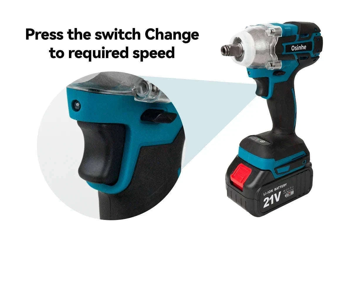 520N·m Cordless Brushless Impact Wrench for Fastening Jobs-2 Battery EU Set / Poland / EU