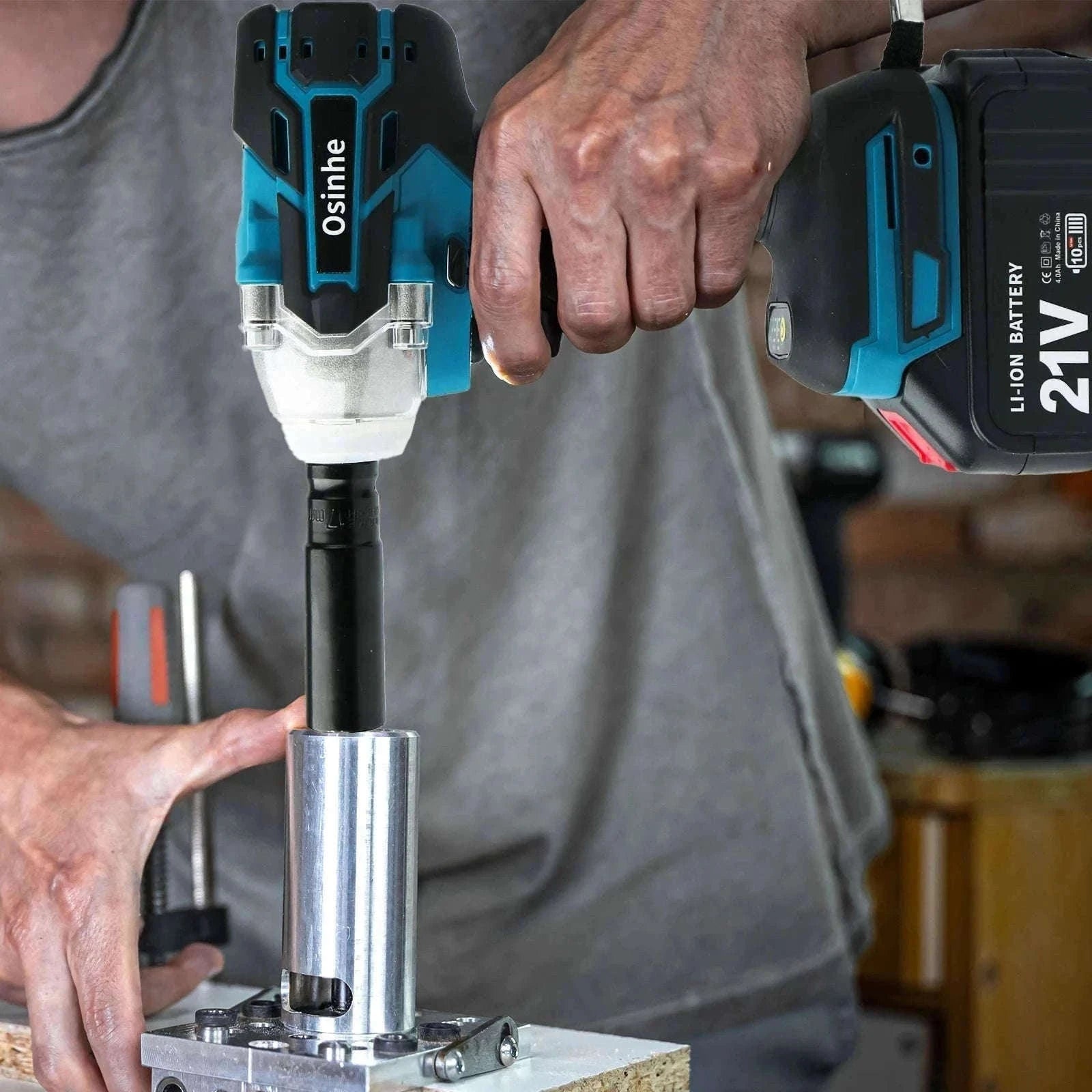 520N·m Cordless Brushless Impact Wrench for Fastening Jobs-2 Battery EU Set / Poland / EU