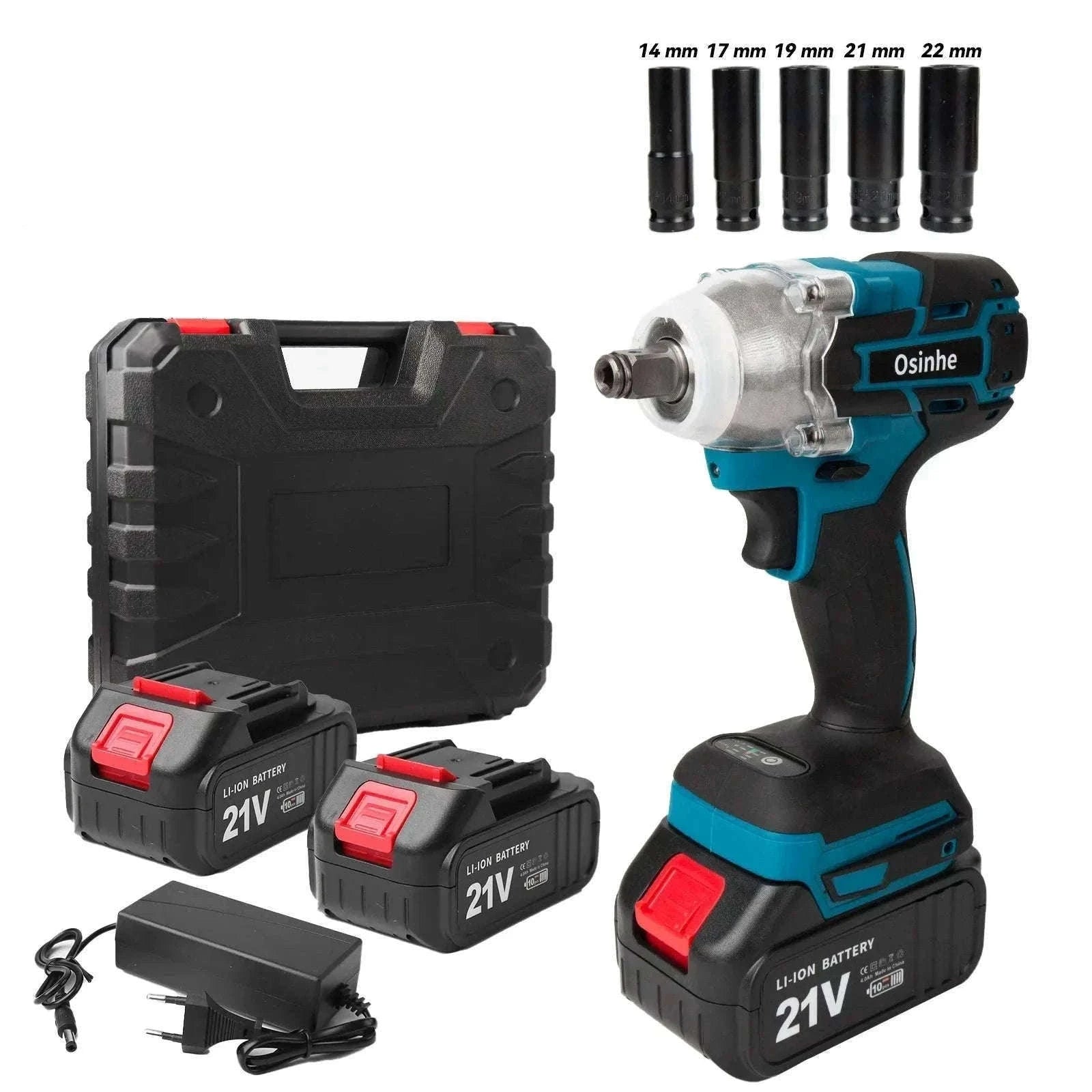 520N·m Cordless Brushless Impact Wrench for Fastening Jobs-2 Battery EU Set / Poland / EU