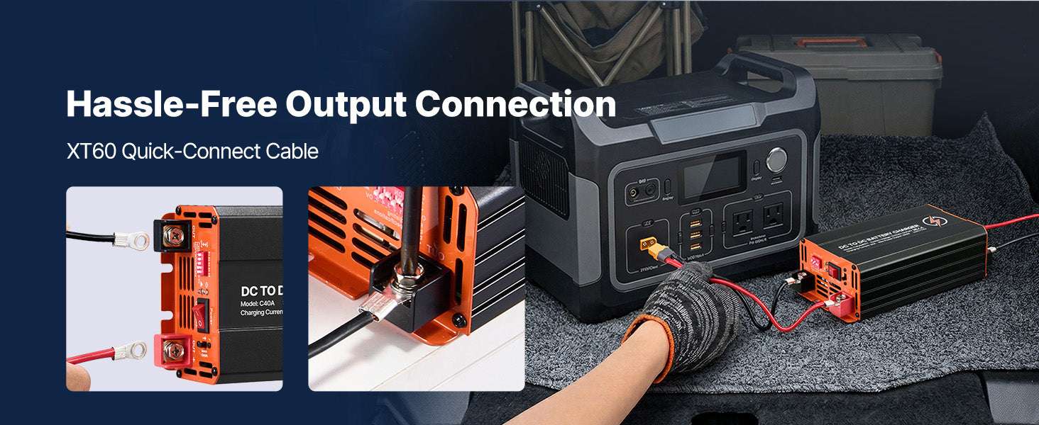 520W 40A DC to DC Battery Charger 12V/24V for RV & Off-Grid Use-40A / United States