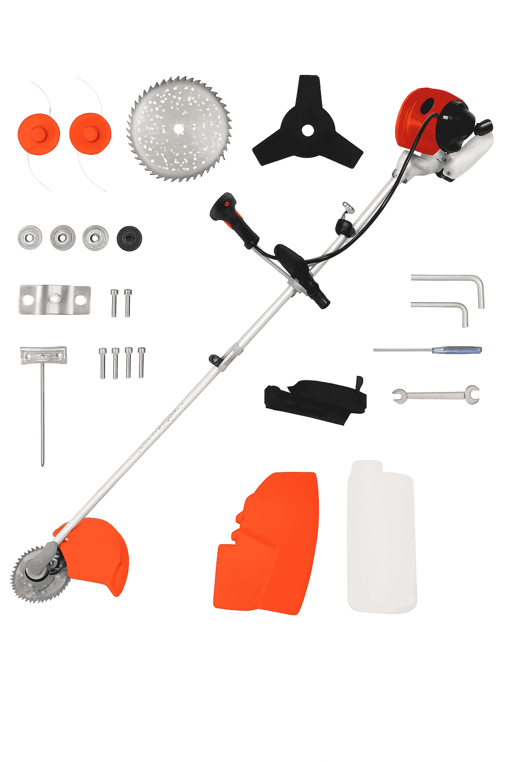 52cc Gas Weed Trimmer 4-in-1 with Adjustable Shaft and 4 Heads-United States