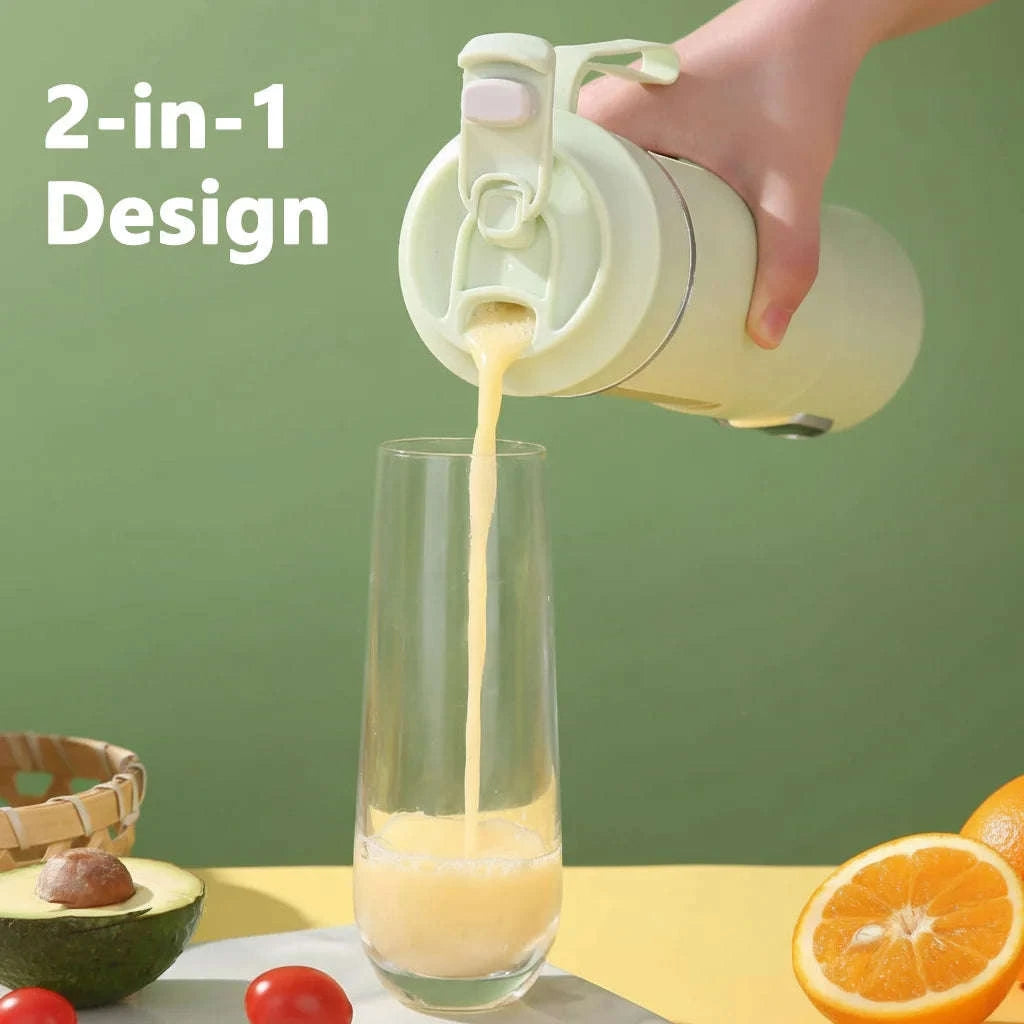 530ml Portable Wireless USB Charging Juicer Blender-White 7.4V / United States