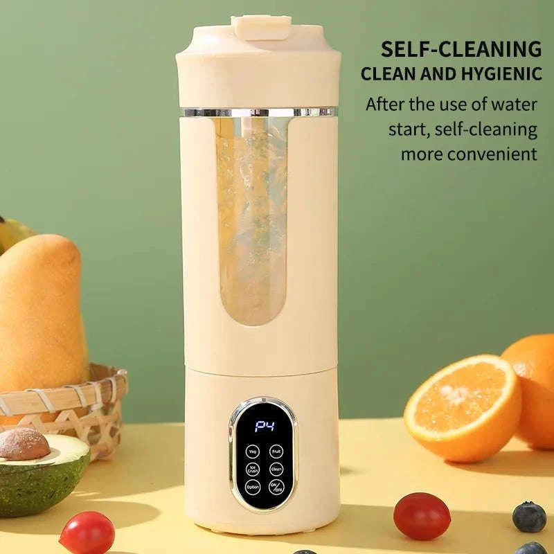 530ml Portable Wireless USB Charging Juicer Blender-White 7.4V / United States