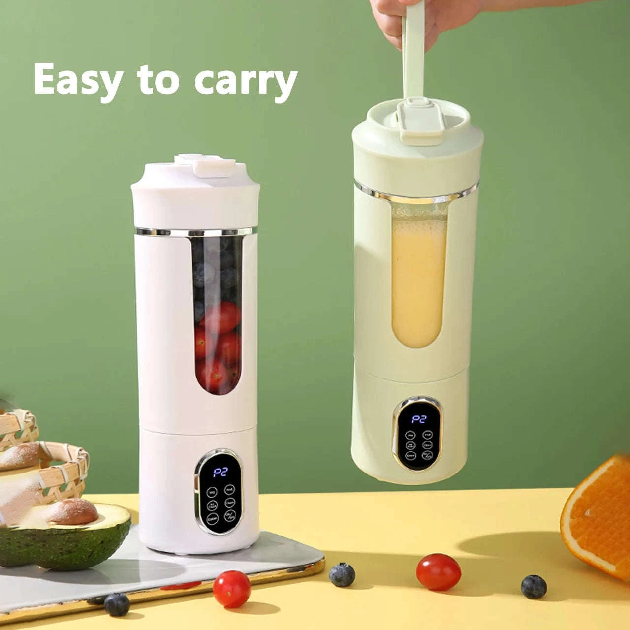 530ml Portable Wireless USB Charging Juicer Blender-White 7.4V / United States