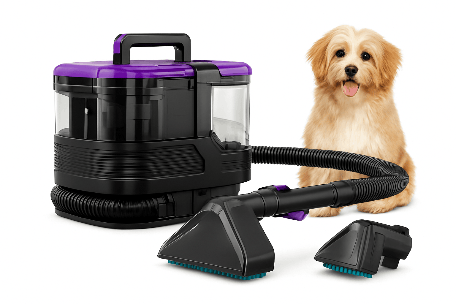 530W Carpet Cleaner Machine 20KPa Strong Suction Wet and Dry Handheld Cleaner-PURPLE / US / United States