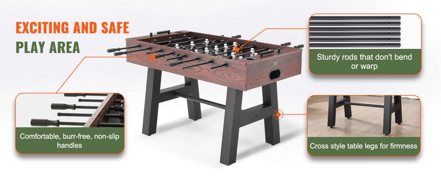 55 Inch Foosball Table for Home Game Room Fun and Family Play-CZECH REPUBLIC
