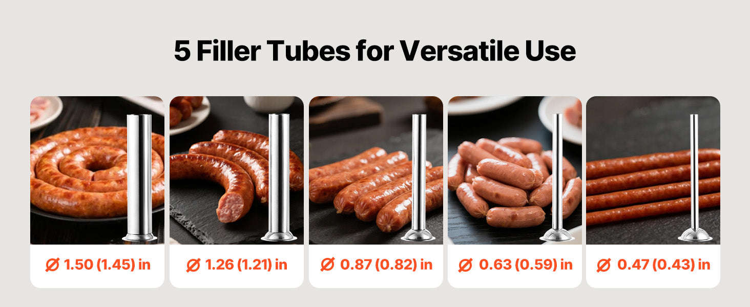 55 lb Electric Sausage Stuffer with Foot Pedal and 5 Tubes-25L / United States