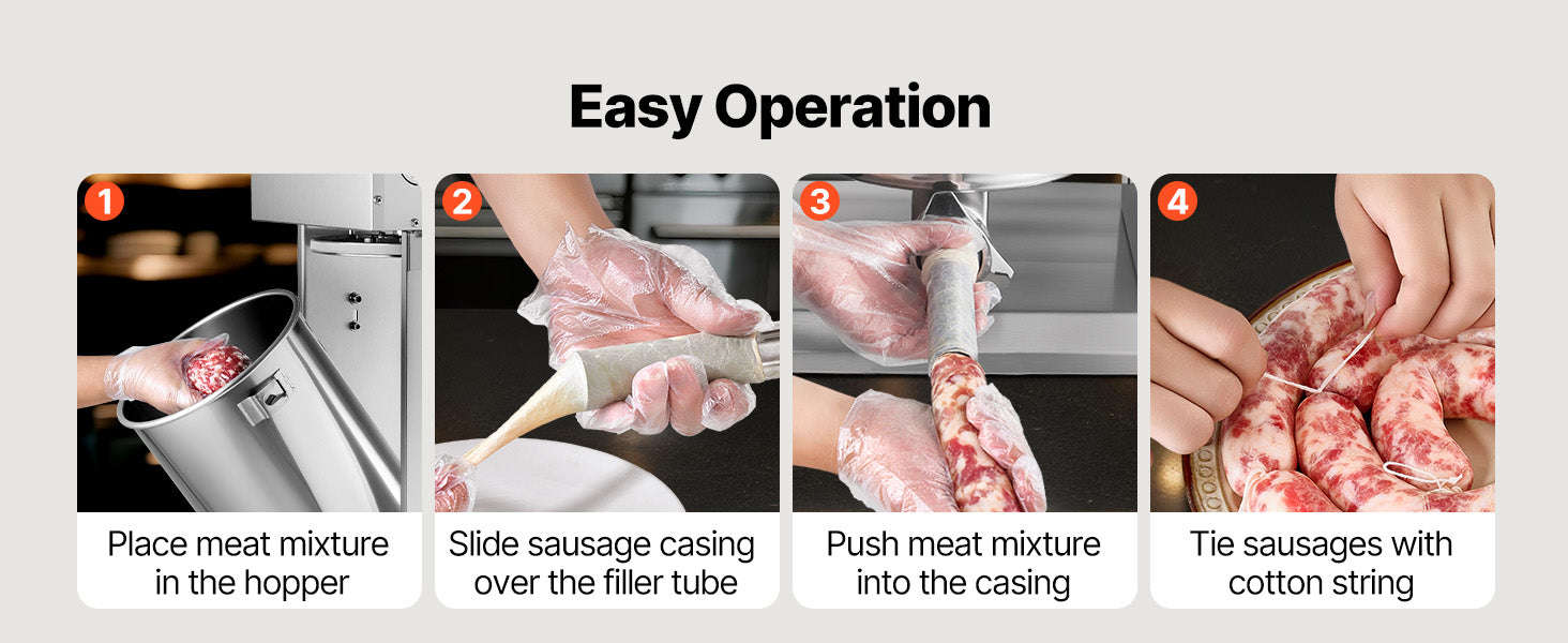 55 lb Electric Sausage Stuffer with Foot Pedal and 5 Tubes-25L / United States