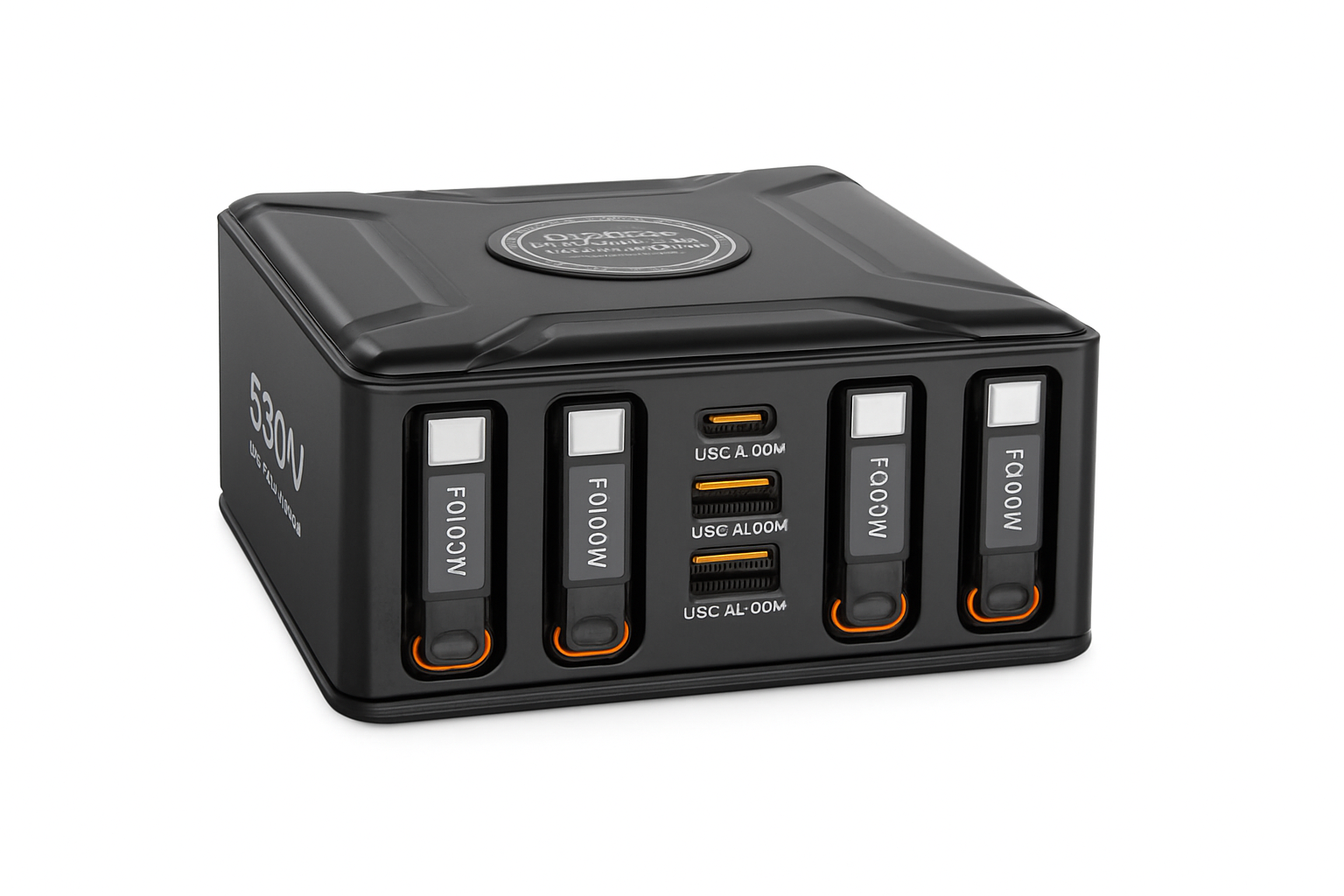 550W 7-in-1 Ladestation mit 100W einziehbaren USB-C-Kabeln