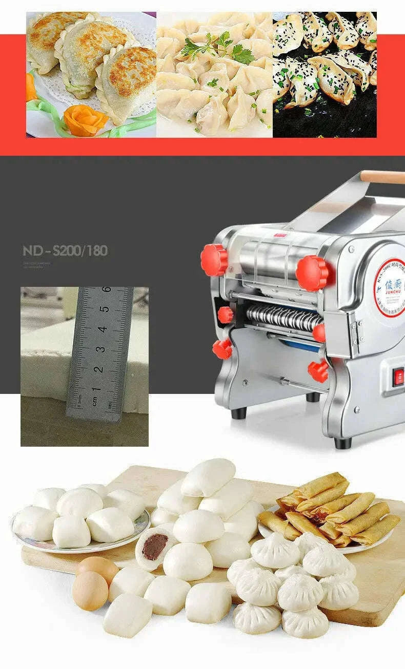 550W Electric Pasta Maker Noodle Machine with Adjustable Thickness-width 24cm 2mm 6mm / US / 110 V|United States