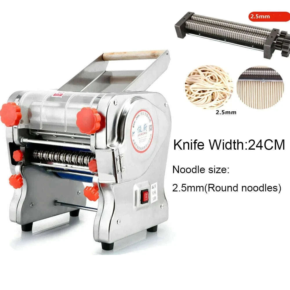 550W Electric Pasta Maker Noodle Machine with Adjustable Thickness-width 24cm 2mm 6mm / US / 110 V|United States