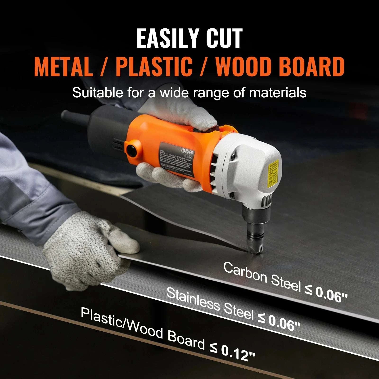 550W Sheet Metal Nibbler 2200RPM Electric Cutter with 360° Head-United States