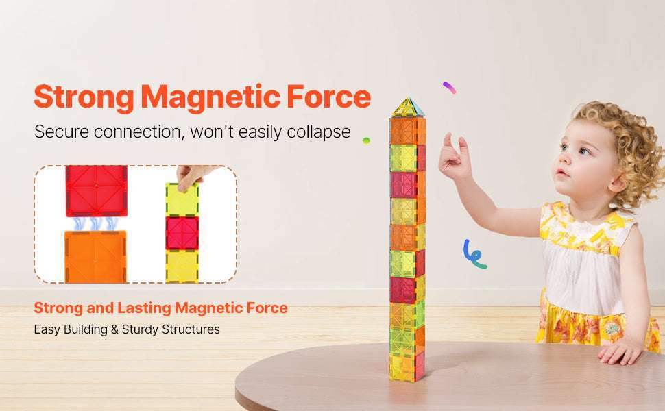 56-Piece Magnetic Tiles Building Set for Creative Kids Ages 4–6-56pcs / United States