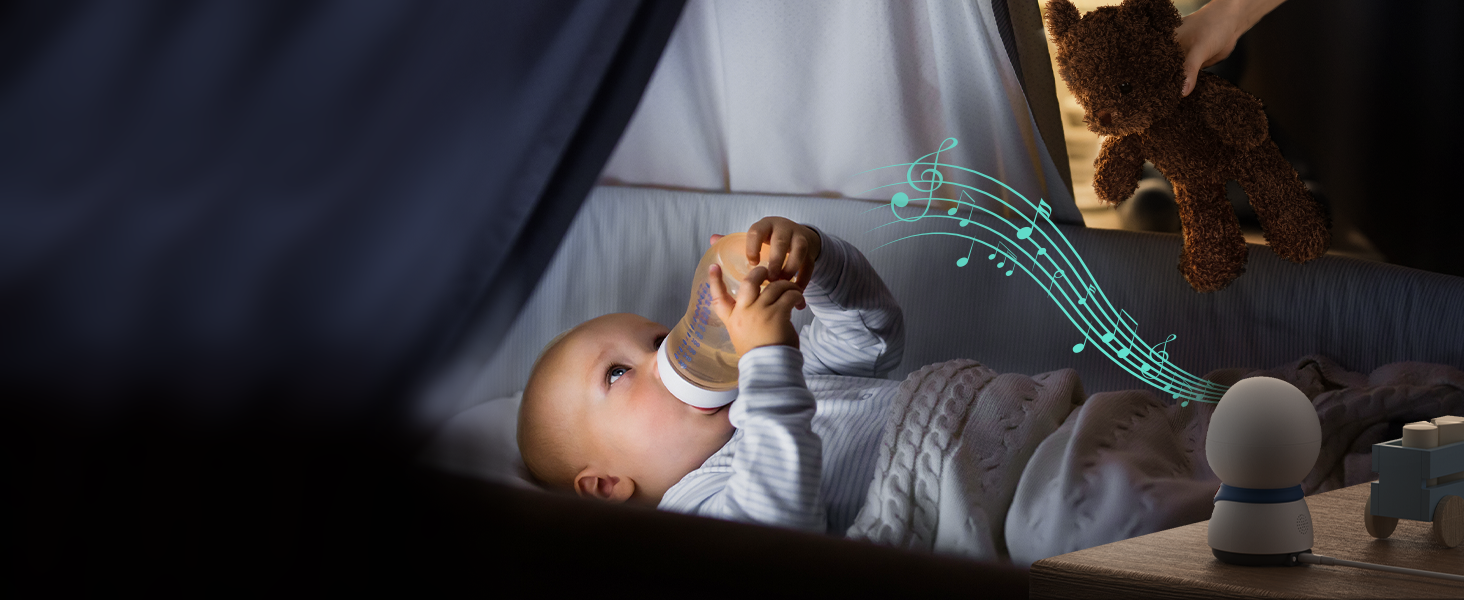 BOIFUN 1080P Baby Monitor with 355° PTZ and App Control