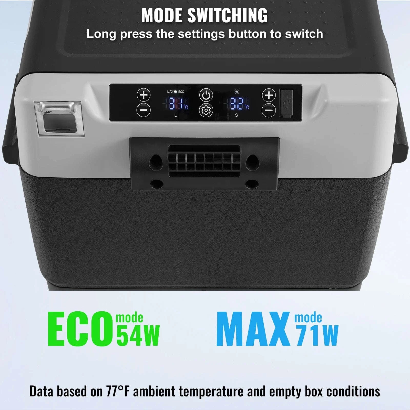 58L Portable Car Refrigerator Dual Zone Compressor Cooler-58 L / france