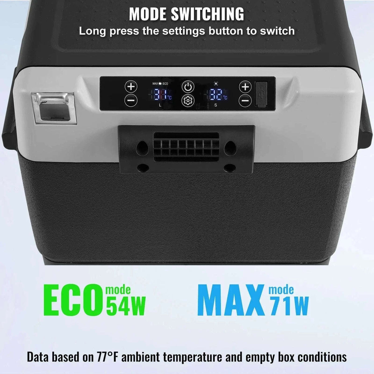 58L Portable Car Refrigerator Dual Zone Compressor Cooler-58 L / france