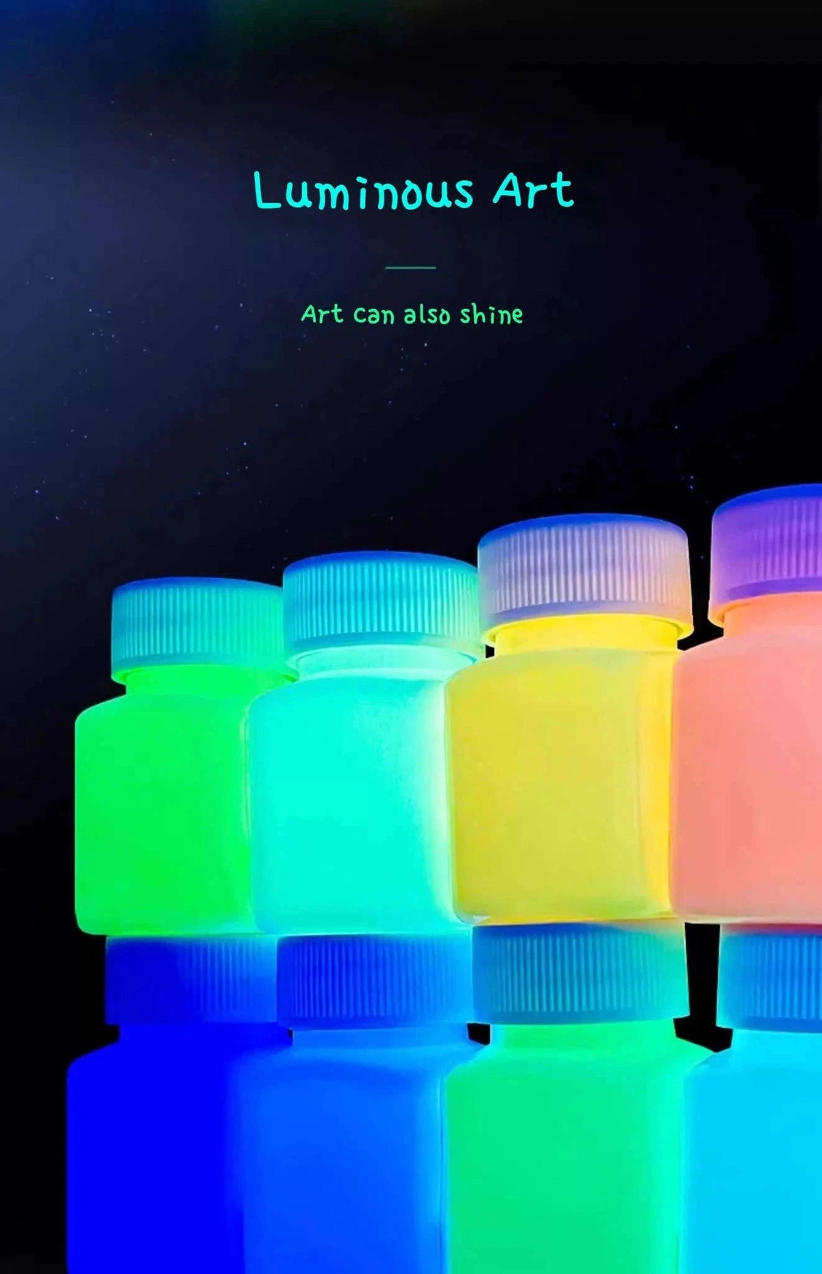 58ML Fluorescent Acrylic Pigment Glow in the Dark Paint-Purple B / CHINA