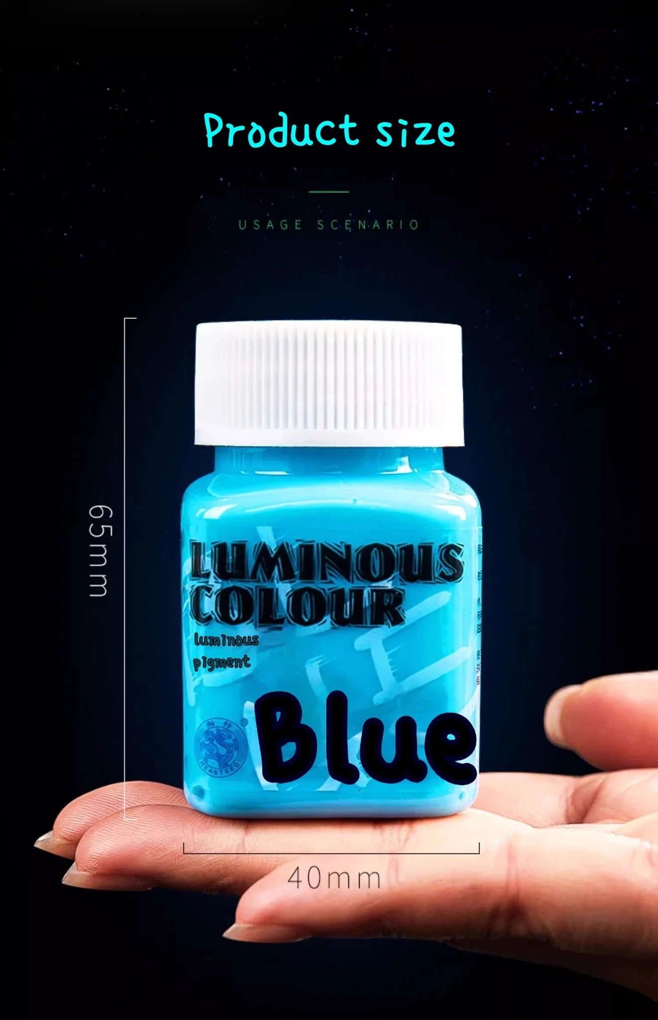 58ML Fluorescent Acrylic Pigment – Glow in the Dark-Purple B / CHINA