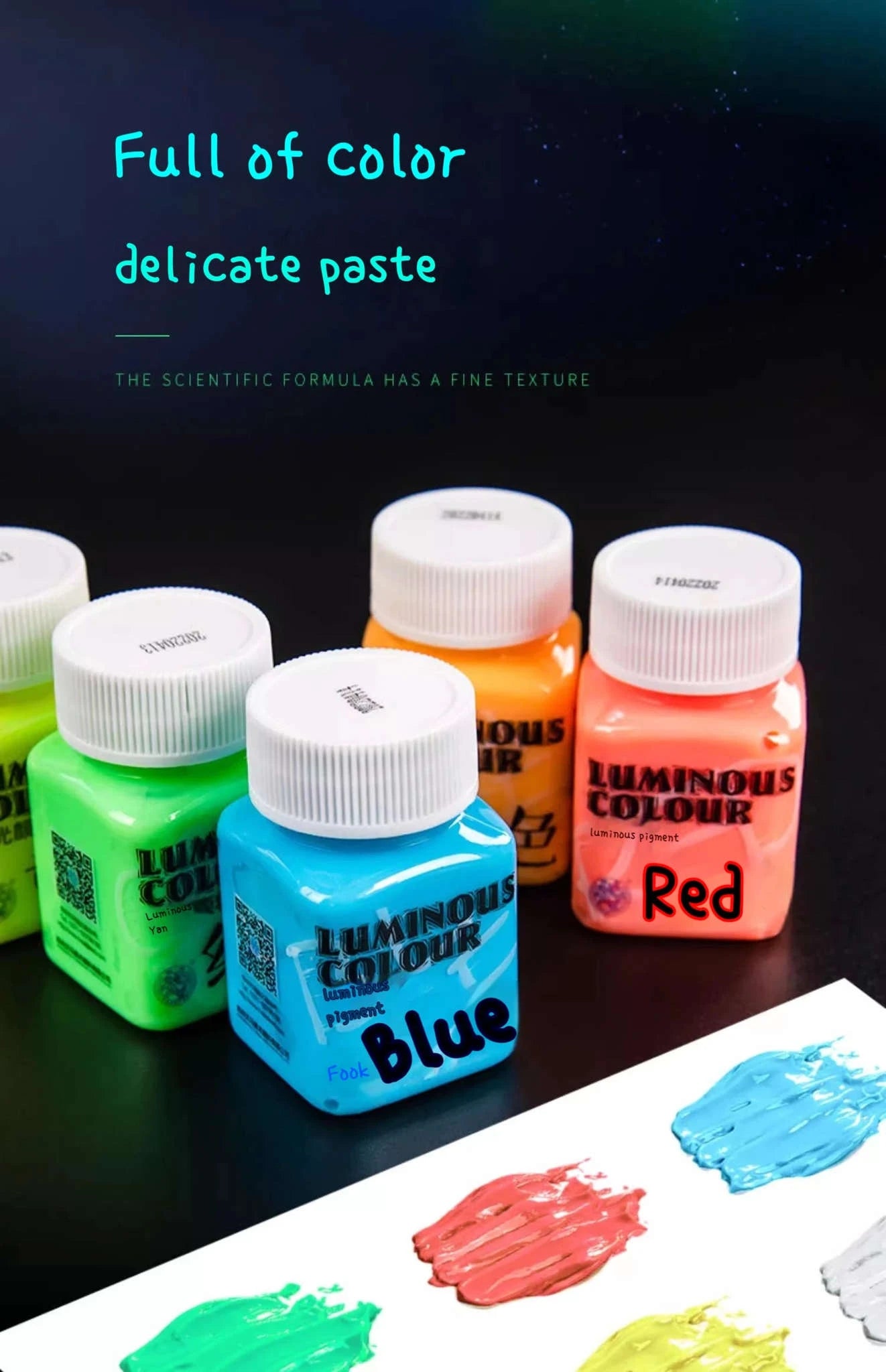 58ML Fluorescent Acrylic Pigment – Glow in the Dark-Purple B / CHINA