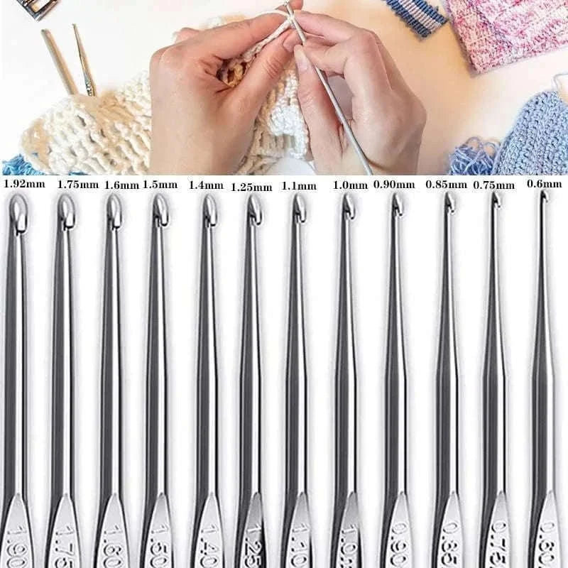 59-Piece Crochet Knitting Set for Beginners and Crafters-Blue Cherry
