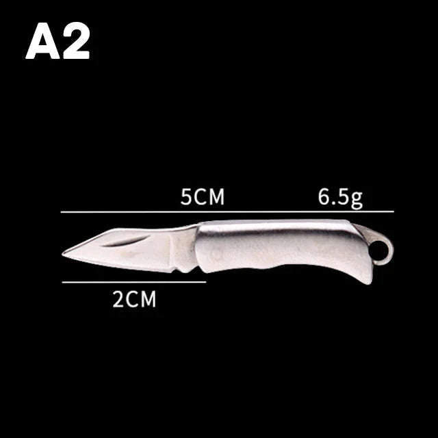 5cm Acrylic Mini Folding Knife Pendant for Outdoor Use-Color Wood