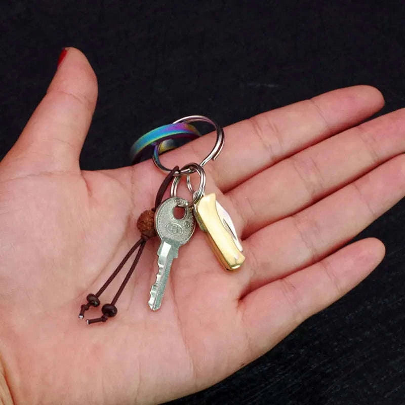 5cm Acrylic Mini Folding Knife Pendant for Outdoor Use-Color Wood