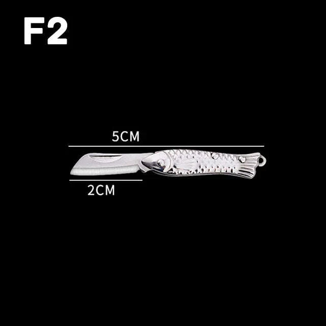 5cm Acrylic Mini Folding Knife Pendant for Outdoor Use-Color Wood