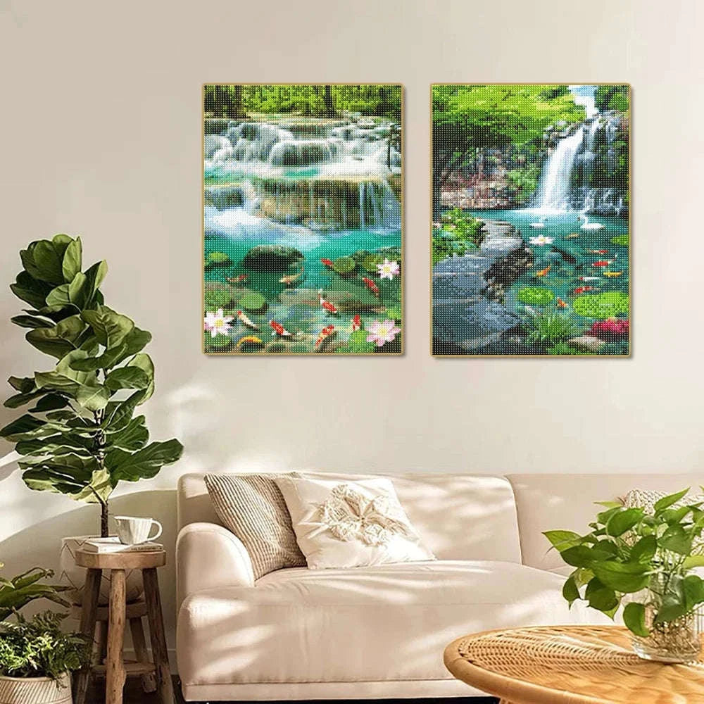 5D Forest Landscape Diamond Painting Kit-FDX3693 / 50x70cm Square