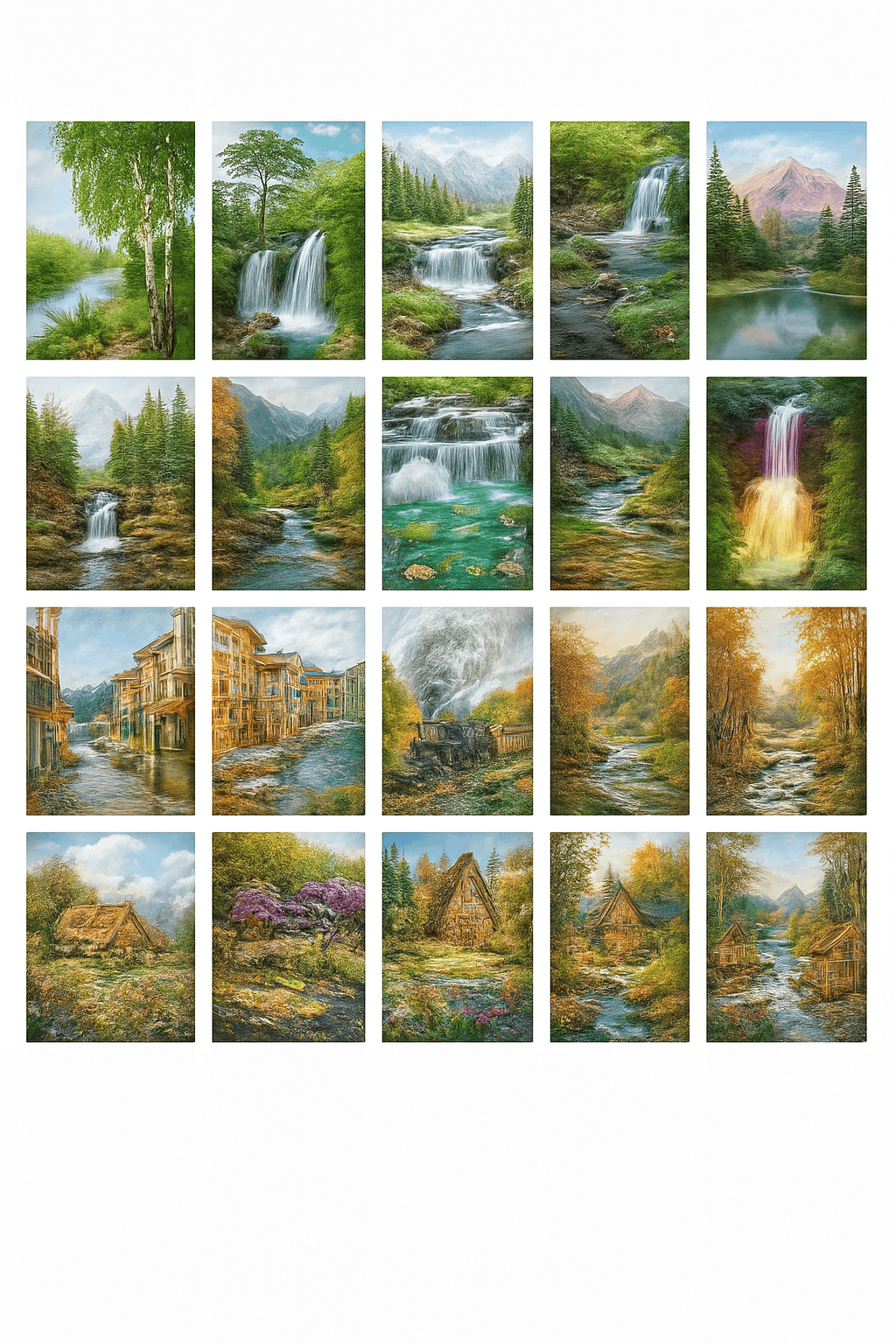 5D Forest Landscape Diamond Painting Kit for Relaxing Crafting-FDX3693 / 50x70cm Square