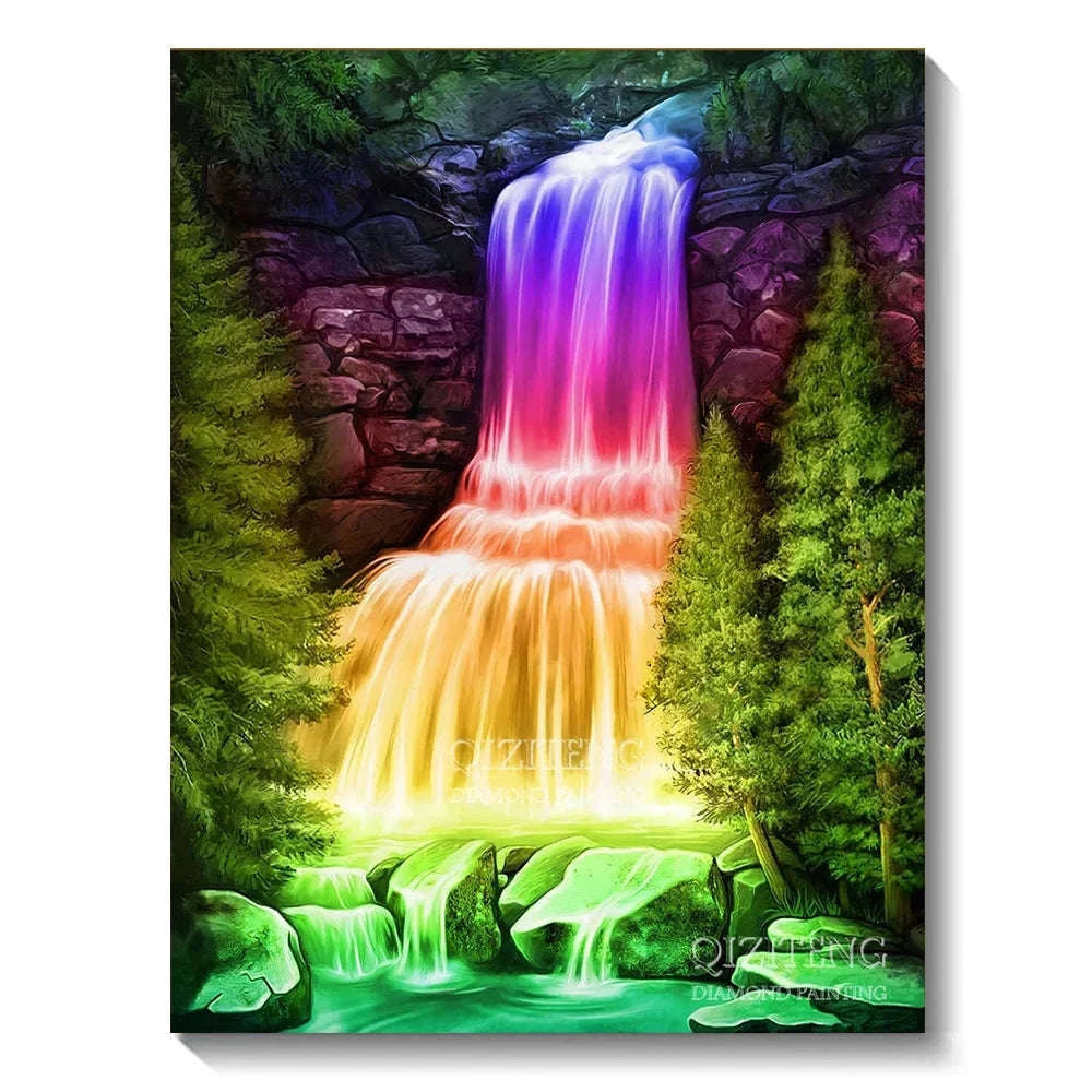 5D Forest Landscape Diamond Painting Kit for Relaxing Crafting-FDX3693 / 50x70cm Square