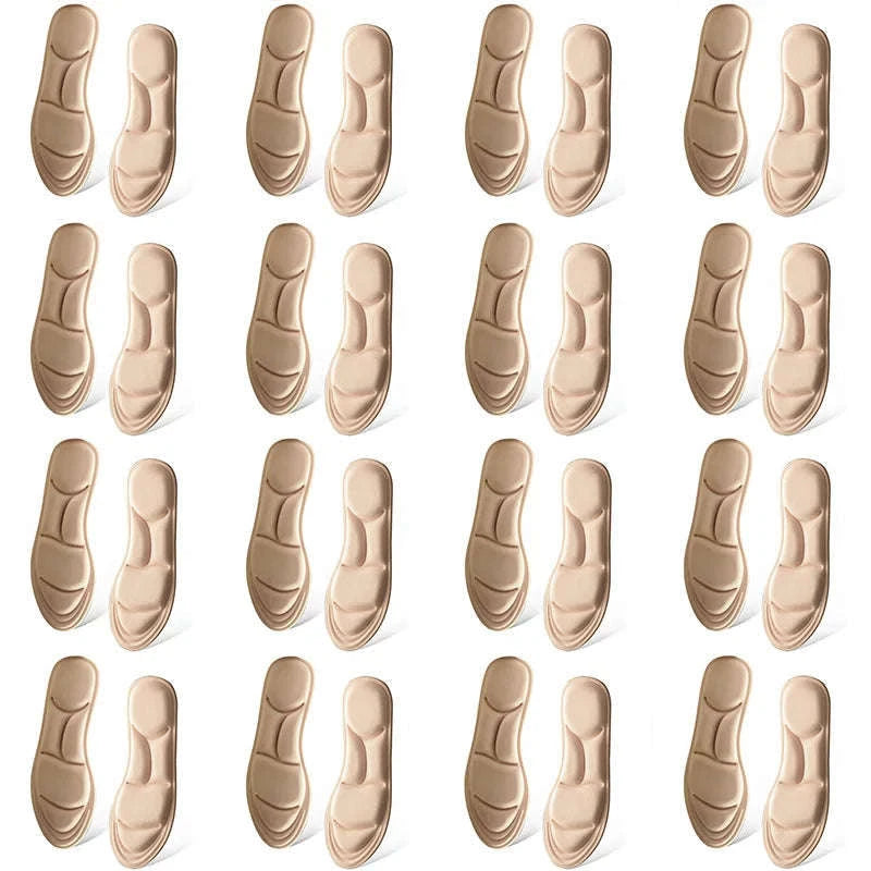 5D Massage Memory Foam Insoles for Shoes-2pairs-Beige / EU39-40