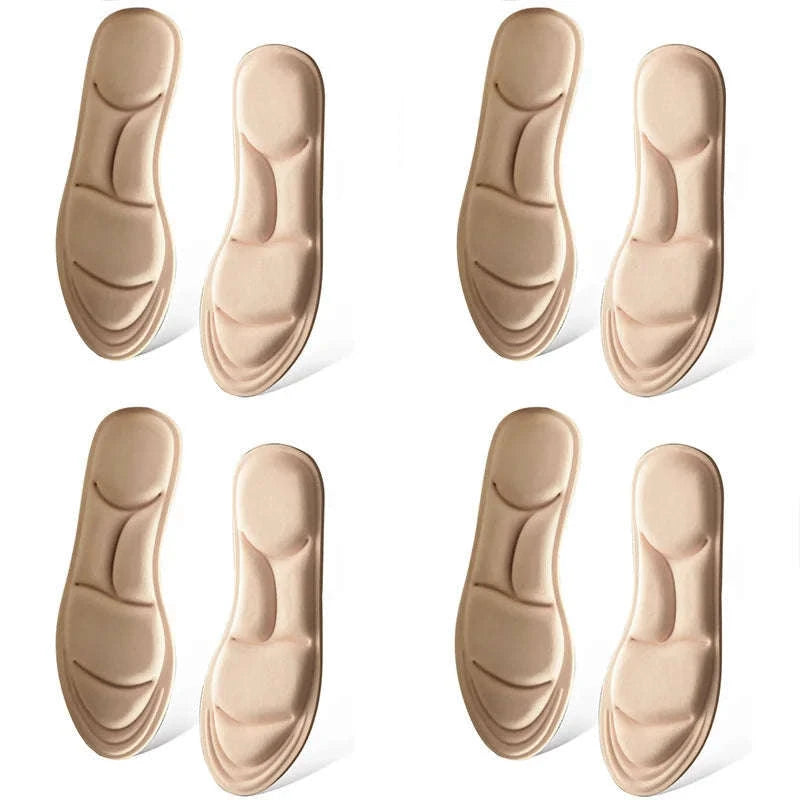 5D Massage Memory Foam Insoles for Shoes-2pairs-Beige / EU39-40