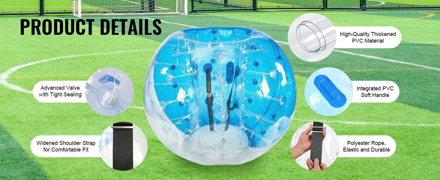 5FT Inflatable Bumper Ball for Teens & Adults Outdoor Fun-Red / United States