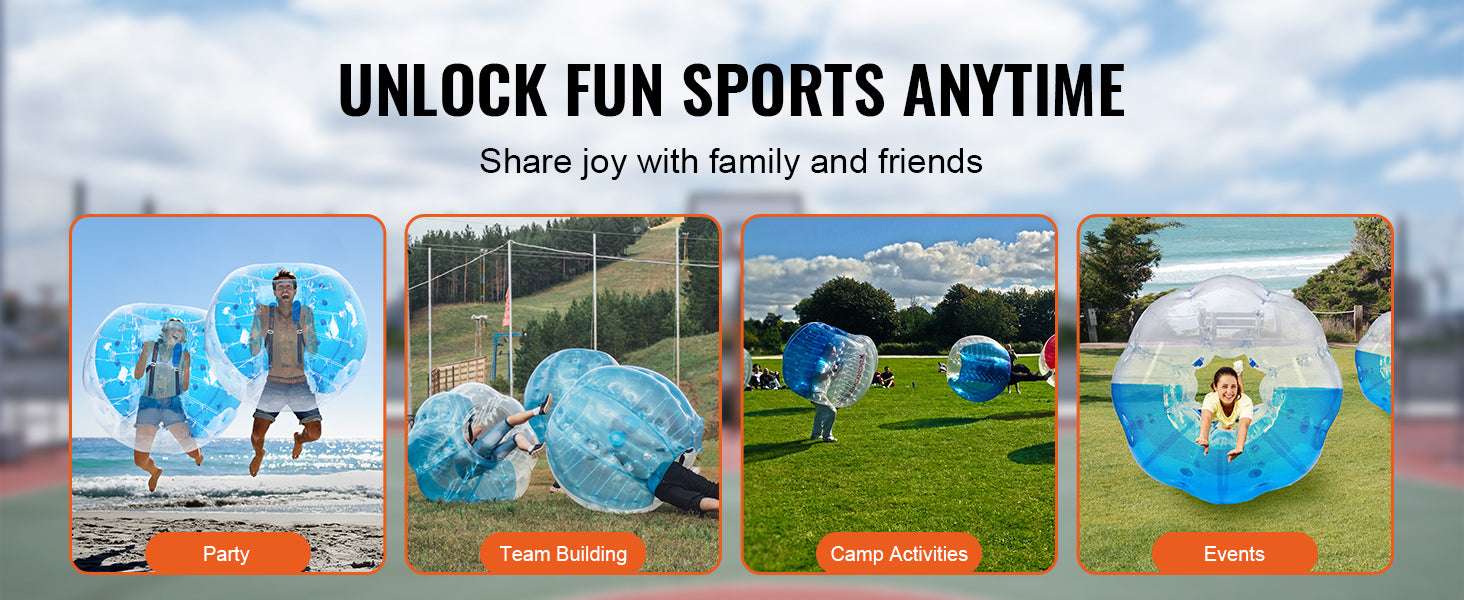 5FT Inflatable Bumper Ball for Teens & Adults Outdoor Fun-Red / United States