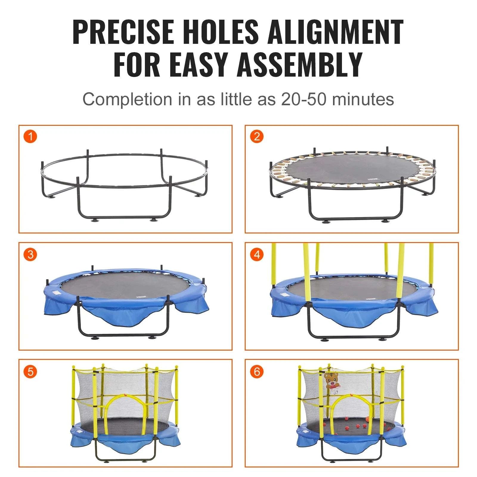 5FT Kids Trampoline with Safety Net, Hoop & Balls Indoor Outdoor-5ft / United States