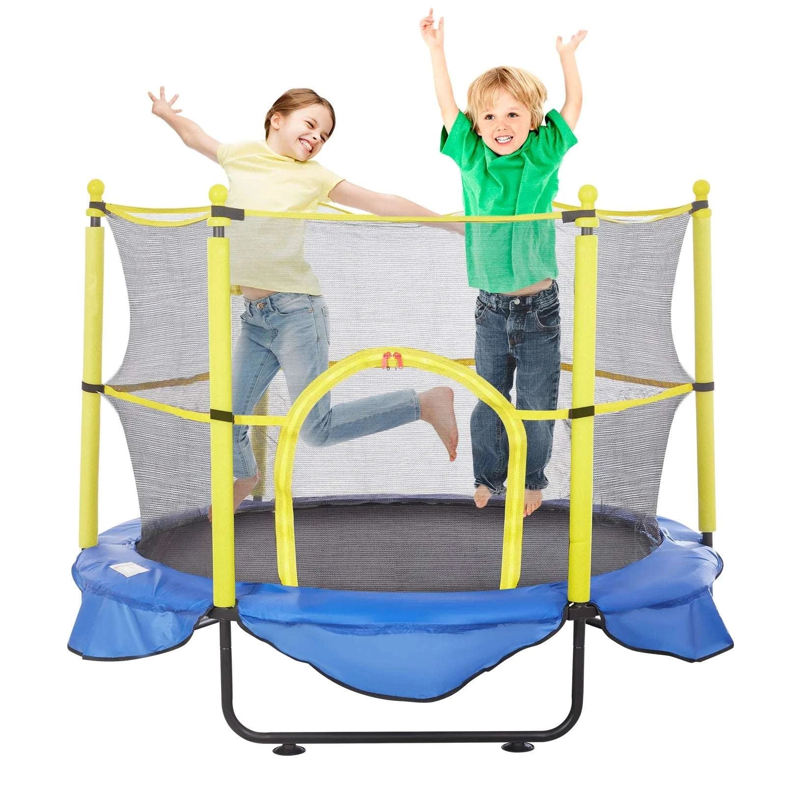 5FT Kids Trampoline with Safety Net, Hoop & Balls Indoor Outdoor-5ft / United States