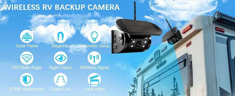 5G WiFi Truck Backup Camera 720P Night Vision for RV Bus Trailer-wifi camera