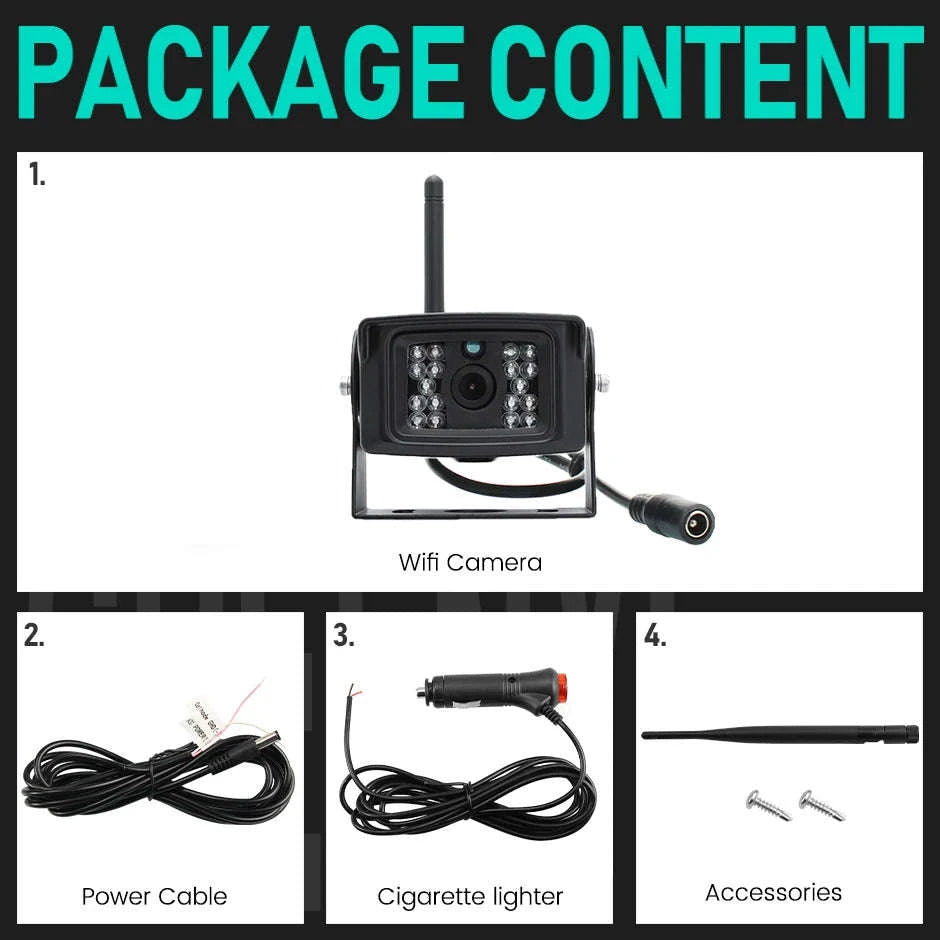 5G WiFi Truck Backup Camera 720P Night Vision for RV Bus Trailer-wifi camera