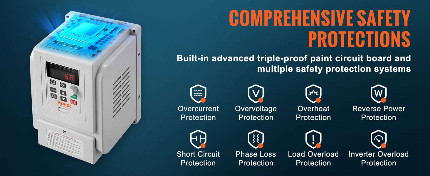 5HP 4KW Variable Frequency Drive 220V Single to 3 Phase Motor Control-10HP 220V / United States
