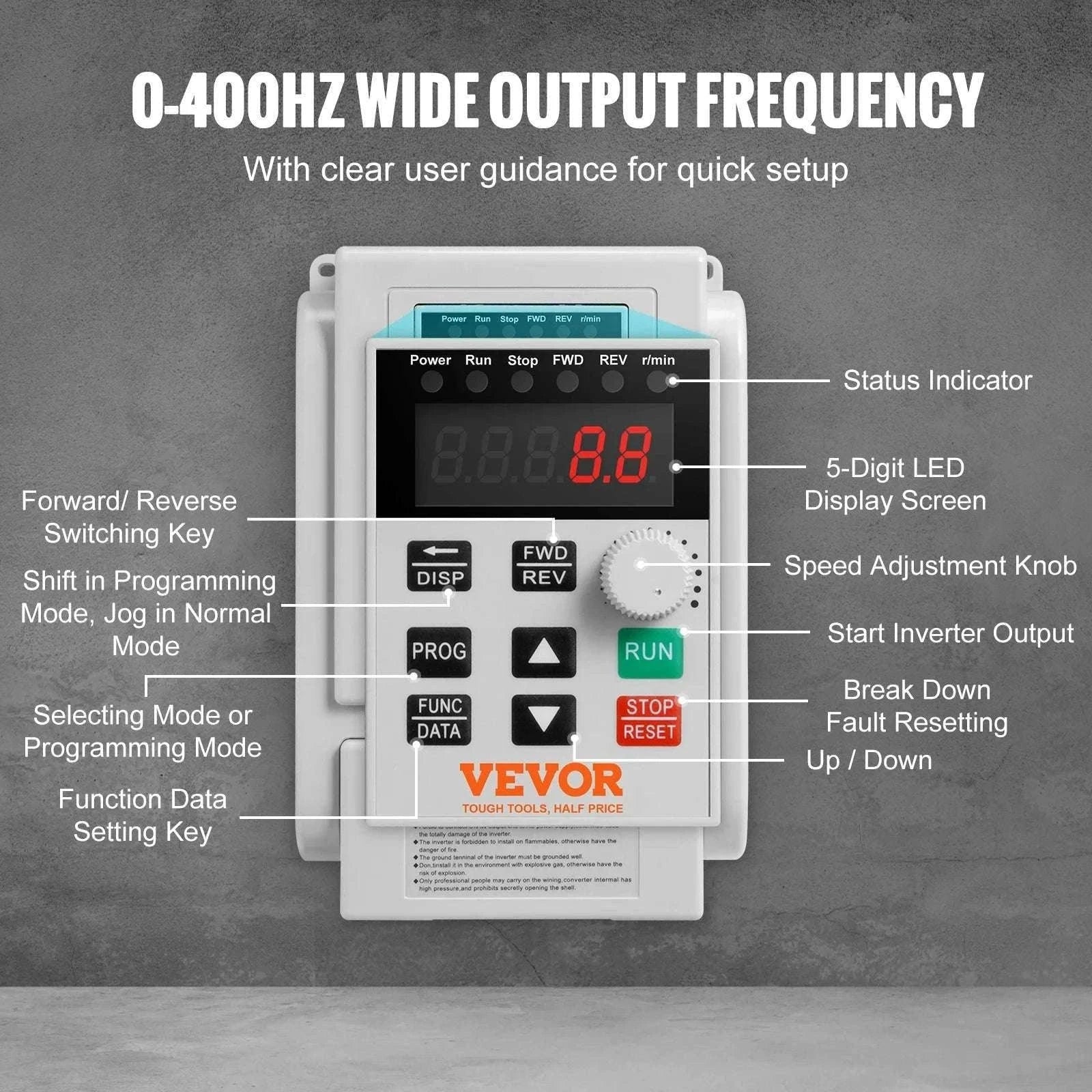 5HP 4KW Variable Frequency Drive 220V Single to 3 Phase Motor Control-10HP 220V / United States