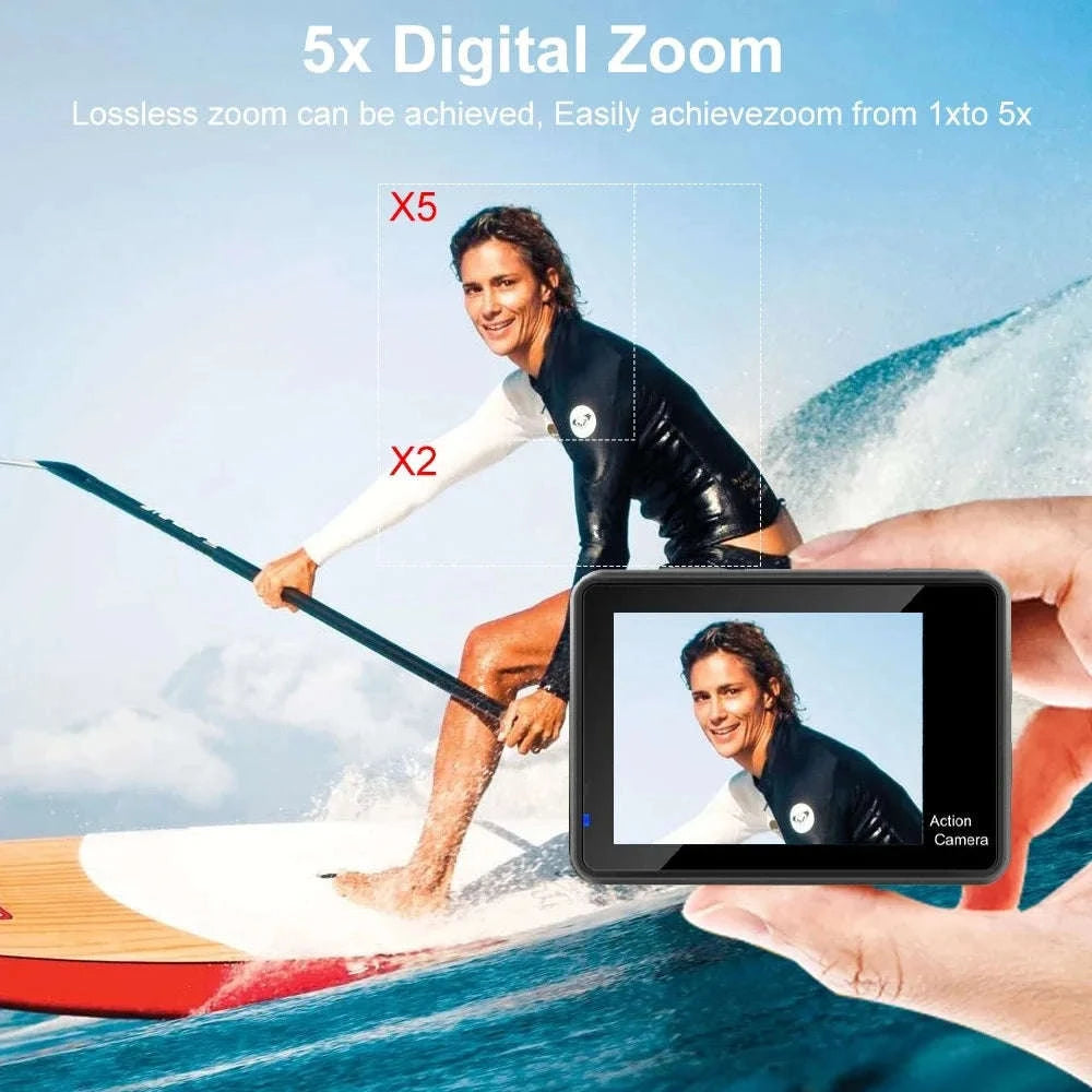 5K Action Camera 4K60FPS Dual Screen Waterproof WiFi Sports Cam-M60TR Option 5