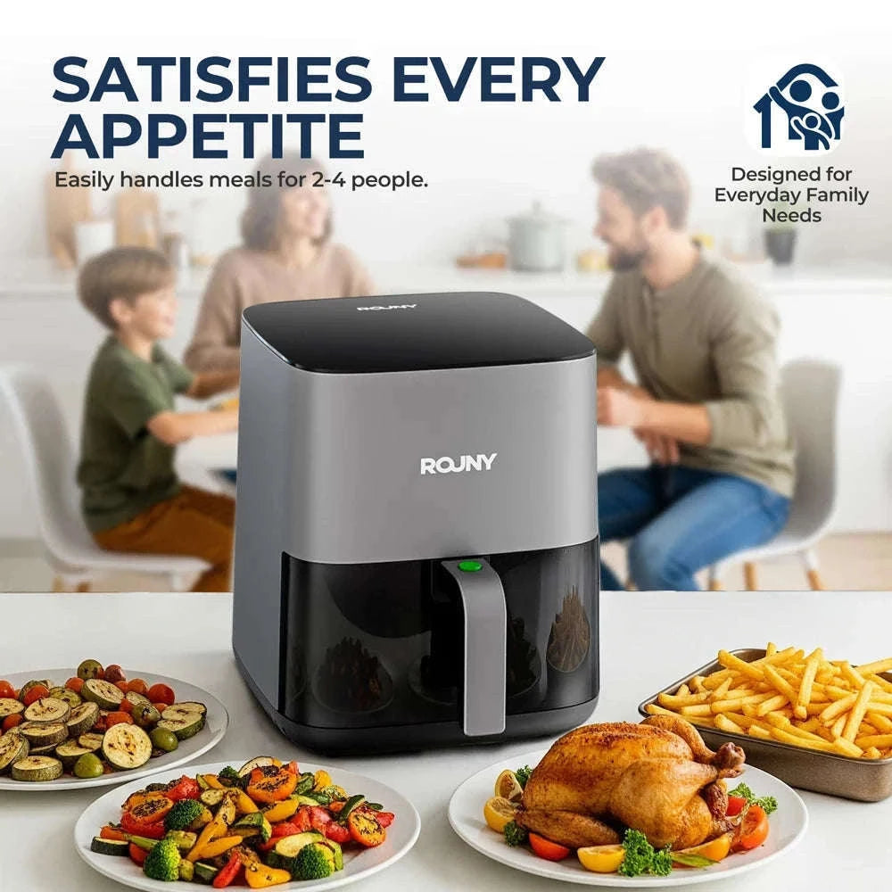 5L Air Fryer with Touch Controls and Viewing Window-ROUNY / Poland / EU