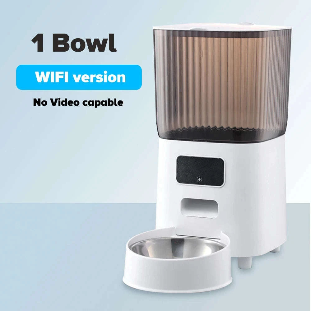 5L Smart Automatic Pet Feeder with Camera & App Control-WHITE / france / 5L
