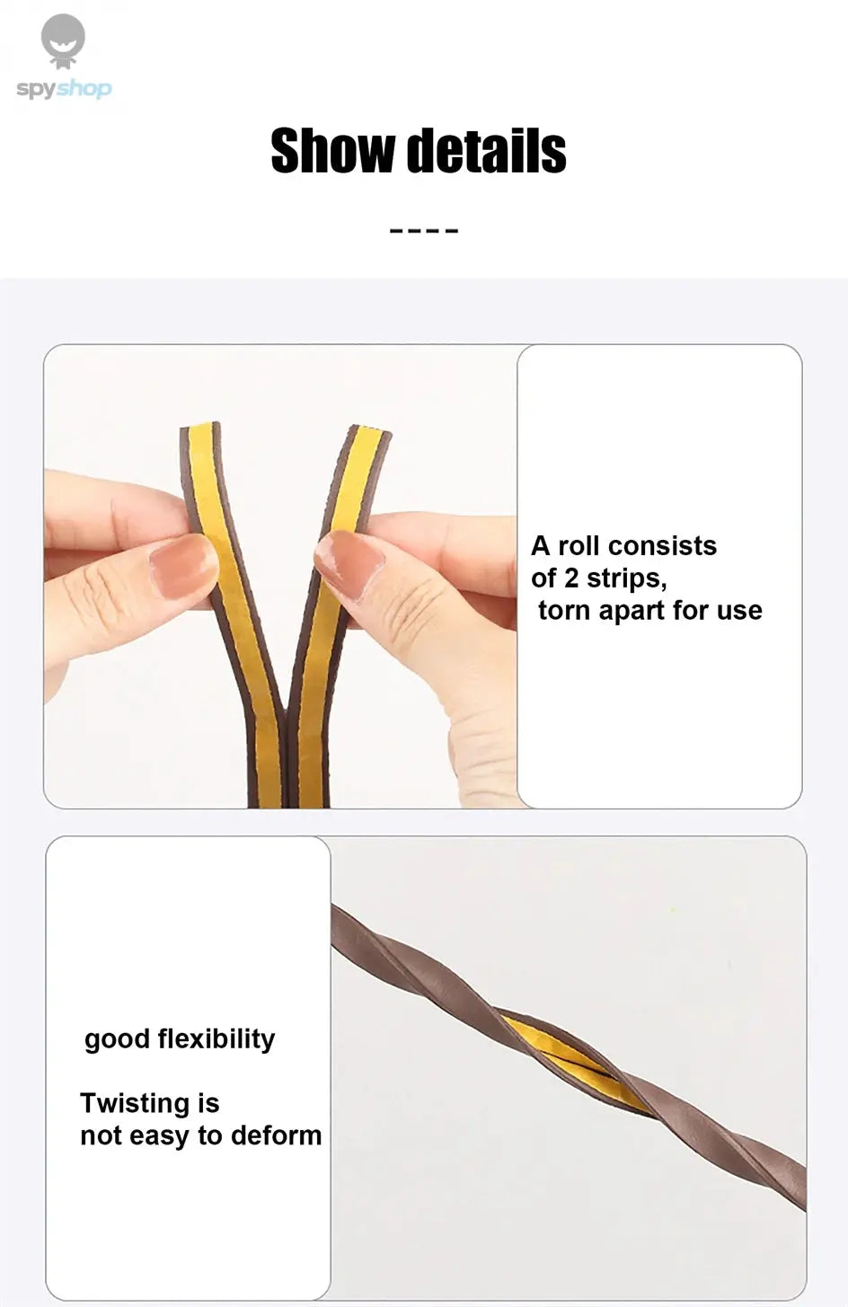 5m/10m Weather Stripping Door Seal Strip Diep Self-adhesive Draft Stopper Tape Window Insulation Noise Rubber Sealing Strip Spy-shop.com