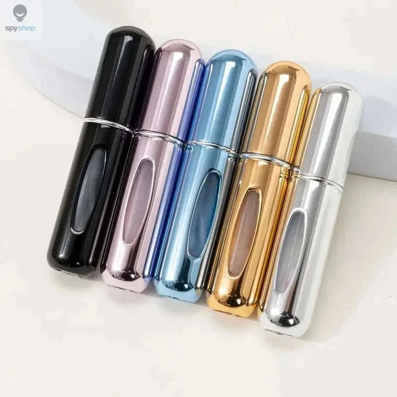 5ml Bottom-Fill Refillable Perfume Atomizer with Metal Case-5ml Matte red