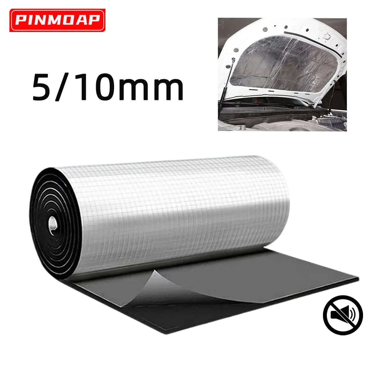 5mm/10mm Car Soundproofing Mat Closed Cell Foam Thermal Noise Insulation-50cmx200cmx10mm