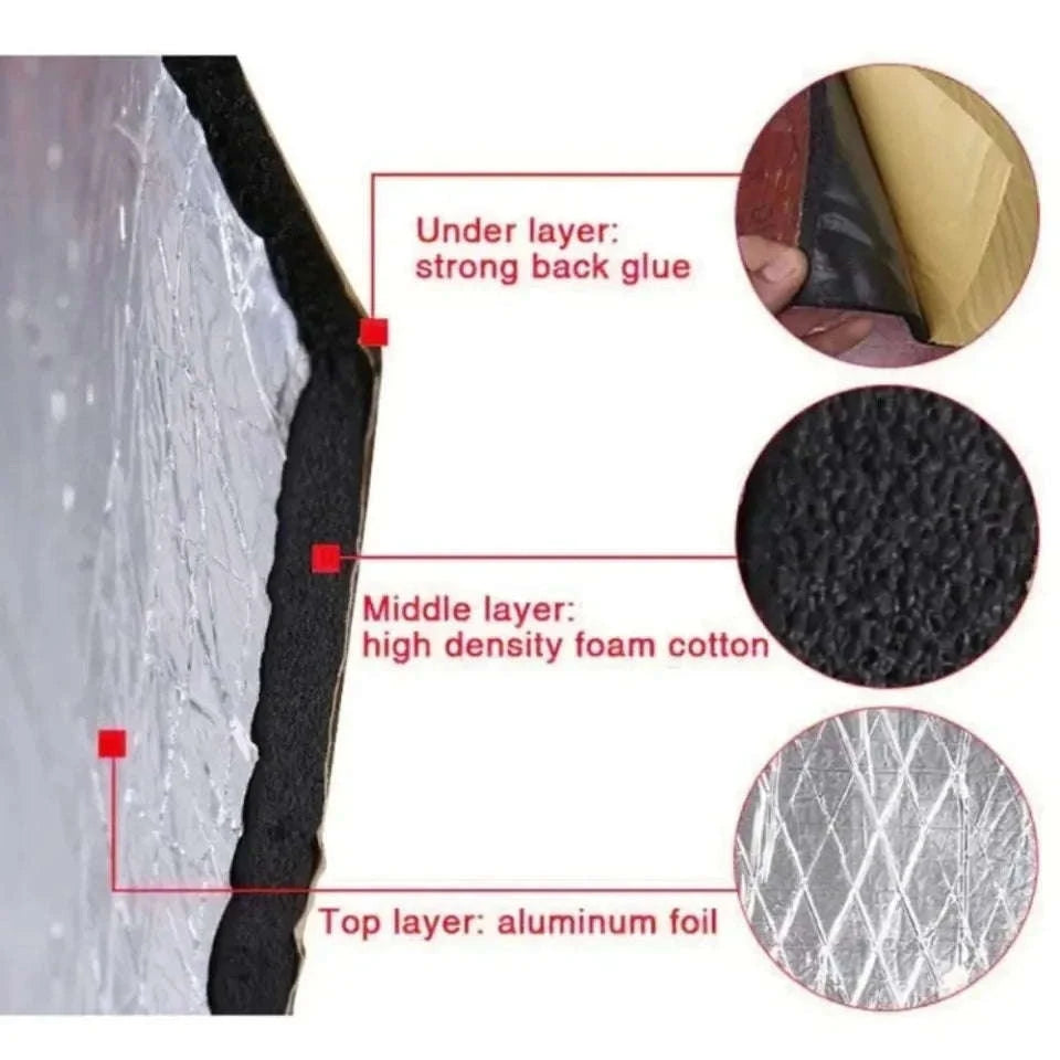 5mm/10mm Sound Deadening Heat Insulation Mat-400x250x10mm