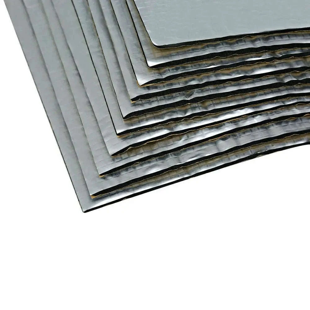 5mm Aluminum Foil Car Sound Insulation Mat Set-as shown