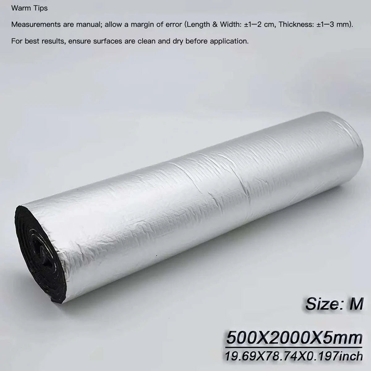 5mm Self-Adhesive Car Soundproofing Mat Heat Insulation Roll-2000x500x5mm